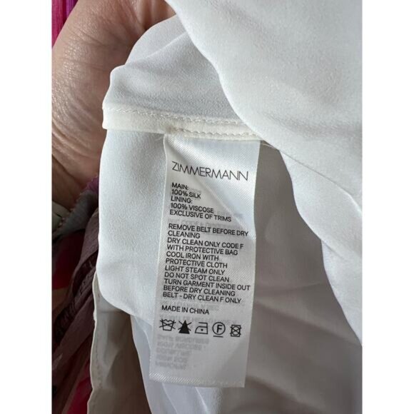 NEW Zimmermann Wavelength Poster Halter High Collar Mini Dress Size: 0 - Picture 5 of 8